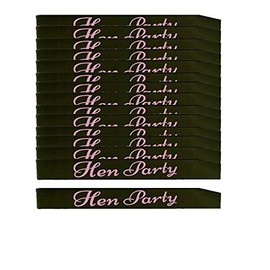 GrassVillage 15 Pcs Black Hen Party Sashes For Wedding Ladies Hen Night Out Fancy Dress Accessory