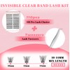 Self Adhesive Lash Clusters,Wispy Pre Glued Clear Band Lashes