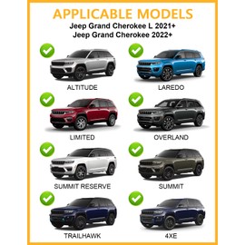 Tuyoung 260lb Lockable Roof Rack Cross Bars Compatible with Grand Cherokee L 2021-2025 and 2022 2023 2024 2025 Grand Cherokee WL, Heavy Duty Aluminum Crossbar Racks Roof Rail Rooftop Luggage