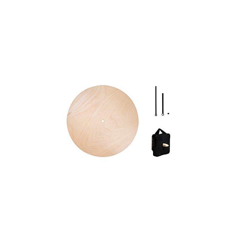 Rayher Craft Kit Wall Clock, Round, 25 cm Diameter, Birch