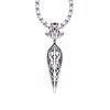 HAQUIL Viking Necklace, Stainless Steel Odin Gungnir Pendant, Box Chain,