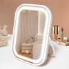 YEKKOPT Travel Makeup Mirror with Lights, Portable Small Beauty LED