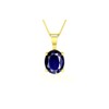 LMDPRAJAPATIS 8.25 Carat Natural Blue Sapphire Stone Necklace For Women