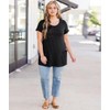 TIYOMI Plus Size Women's Black Shirts 2X Crewneck Summer Knitting