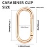 10Pcs Metal Spring Oval Rings Round Carabiner Key Ring Clip
