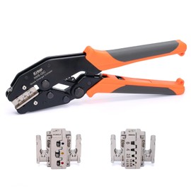 iCrimp Rachet Crimping Tool Set, Quick Change Jaws for Insulated Terminals, Solar Terminals and End Sleeves Ferrules- 4PCS included