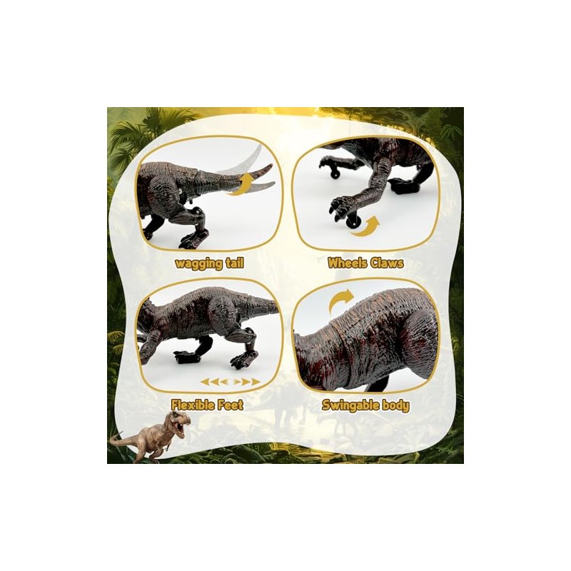 TALGIC - Dinosaurio con control remoto, juguetes Robot Dino, T