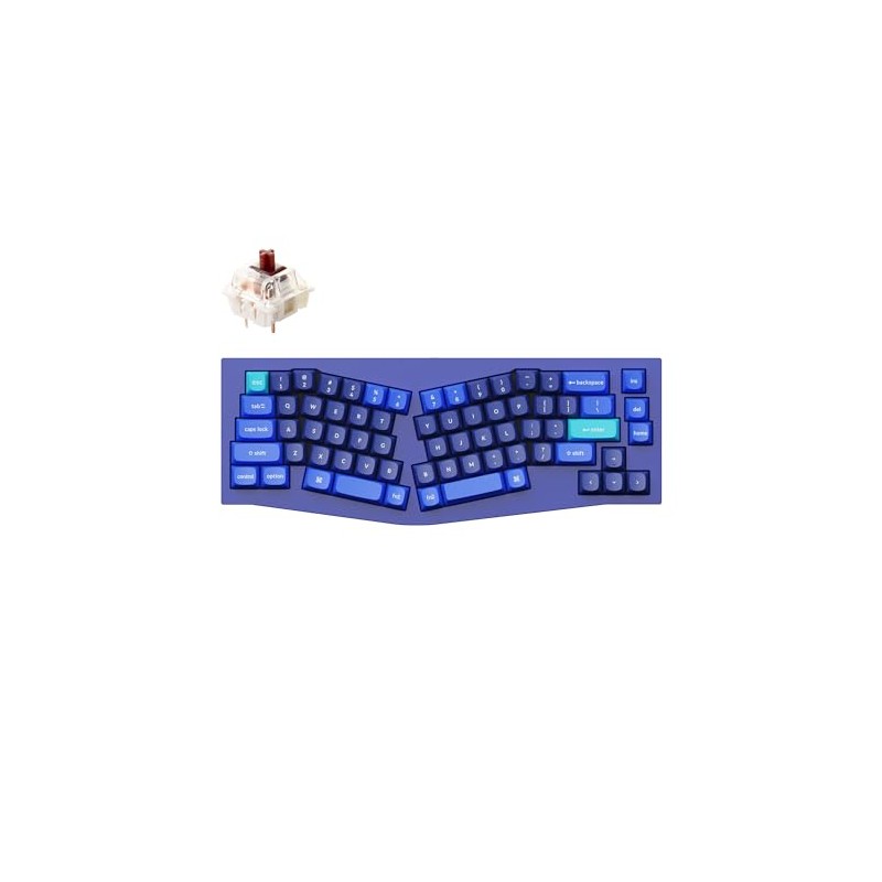 Keychron Q8 Wired Custom Mechanical Keyboard, 65% Alice Layout QMK/VIA