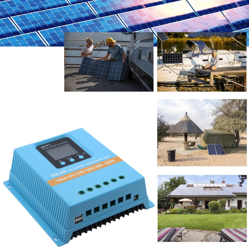 Upgraded 100A MPPT Solar Charge Controller 12V 24V 36V 48V