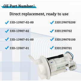 Fuel Pump Assembly 33D-13907-02-00 Compatible with Yamaha YZ250F YZ450F YZ250FX YZ450FX WR250F WR450F Fuel Pump Replace 33D139070200