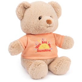 GUND “You are My Sunshine” Sustainable Message Bear with Orange T-Shirt, Teddy Bear Made from 100% Recycled Materials for Ages 1 and Up, Tan, 12”