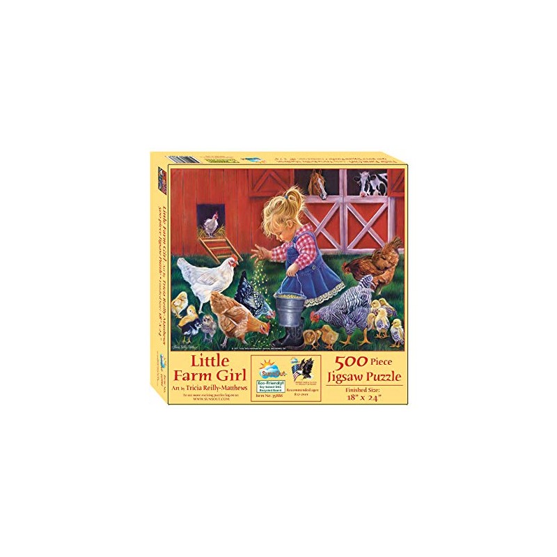 SUNSOUT INC - Little Farm Girl - 500 pc Jigsaw