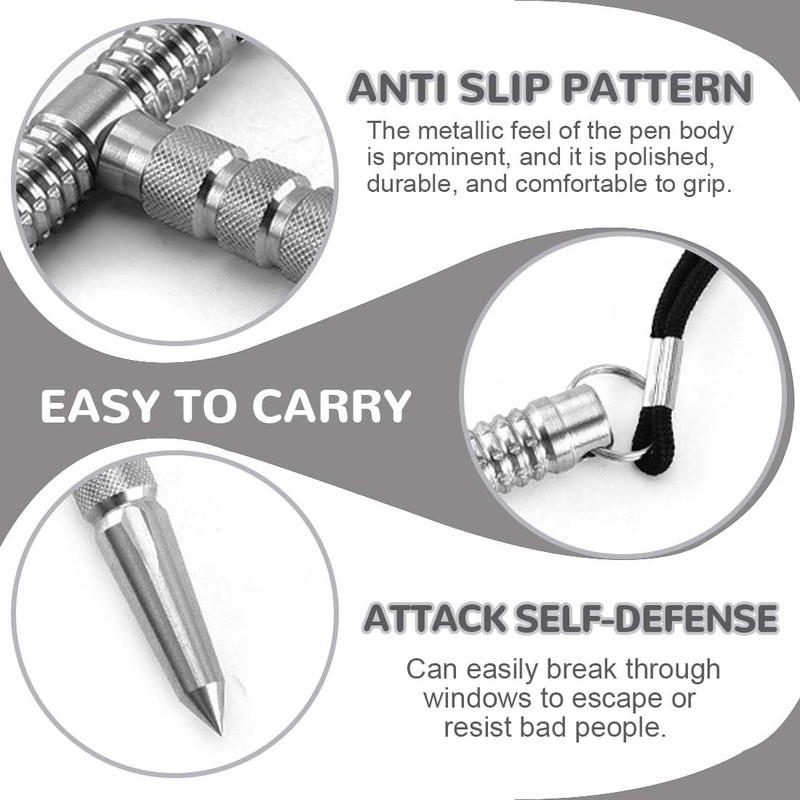 YOLMUNA Set of 2 Multi-Function Self Defense Keyrings (Black and