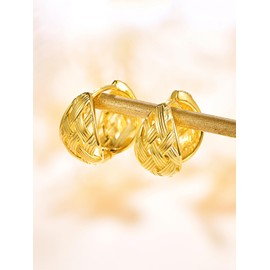 14K Gold Plated Earrings for Women S925 Sterling Silver Post Lightweight Drop Dangle Huggie Dainty Earrings for Women