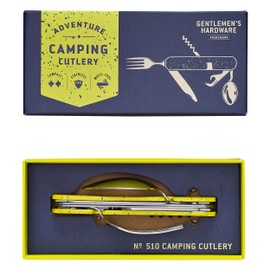 Gentlemen’s Hardware Camping Cutlery Tool Stainless Steel, Yellow, 40 x 113 x 35 mm