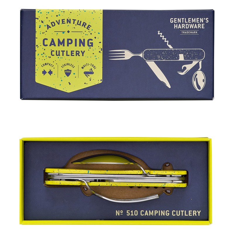 Gentlemen’s Hardware Camping Cutlery Tool Stainless Steel, Yellow, 40 x