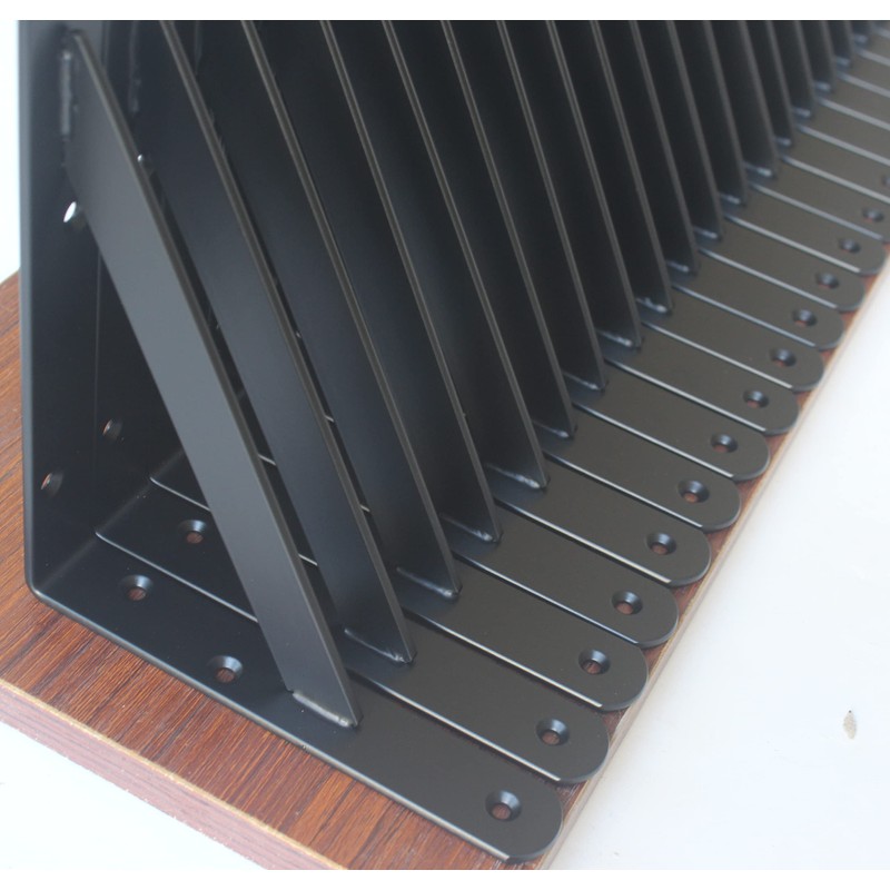 20 Pack L8 x H 6" Black Heavy Duty Shelf