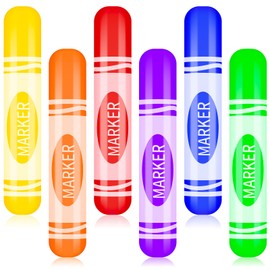 6 Pcs 27 Inch Gaint Inflatable Marker Balloons Back to School Inflatable Markers Balloons Blow up Marker Set for Back to School Home Office Party Decor Photo Prop