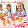 24 Pcs Valentines Day Cards for Kids with Rubber Ducks,