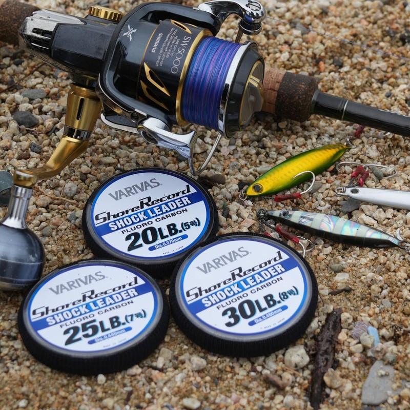 VARIVAS SHORE RECORD Shock Reader, Fluorocarbon, 12.8 ft (30 m),