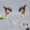 RSACCSKY Cute Squirrel Ears Headband Handmade Fur Fox Wolf Ears