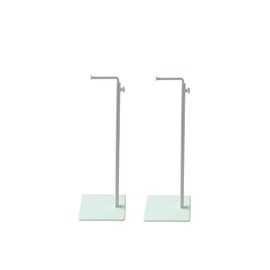 2pack of metal Handbag Rack Display Single Side Adjustable Handbag Display Stand Purse Display Rack (WHITE)