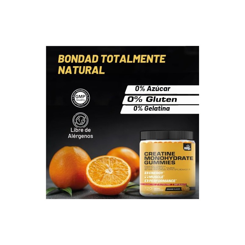 Gomitas De Monohidrato De Creatina 5 G Para Hombres Y