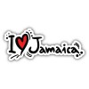 I Love Jamaica Slogan Car Bumper Sticker Decal 6'' x 3''