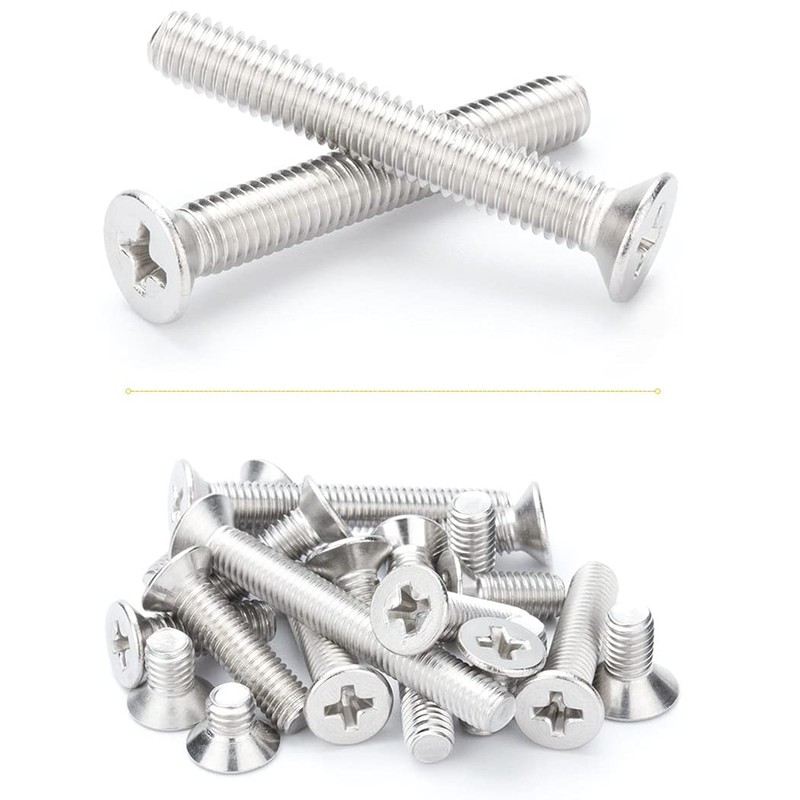 ANSIEDIO M5 Phillips Flat Head Machine Screws Bolts Stainless Steel