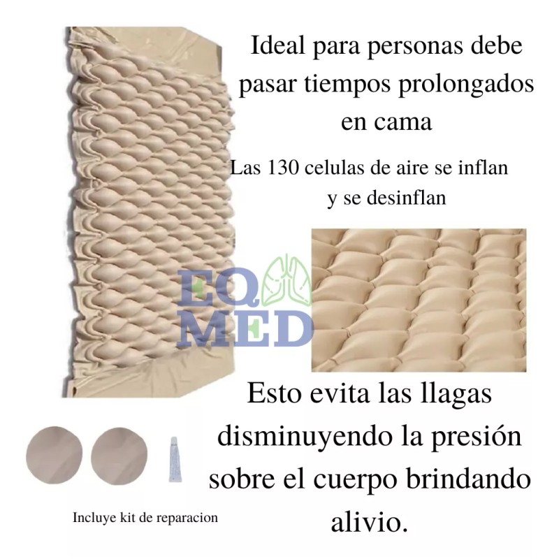 Homecare Colchón Antiescaras Neumático C/ Compresor 200x90cm 120 Kg