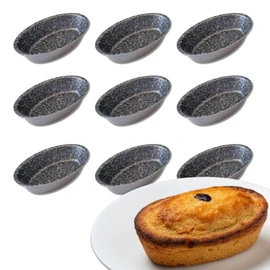 Leccesi Pasticciotto Leccese Pasticciotto Leccese Aluminium Baking Mould with Non-Stick Coating in Stone Look 100% Made in Italy Size 10.5 x 7 cm (9)