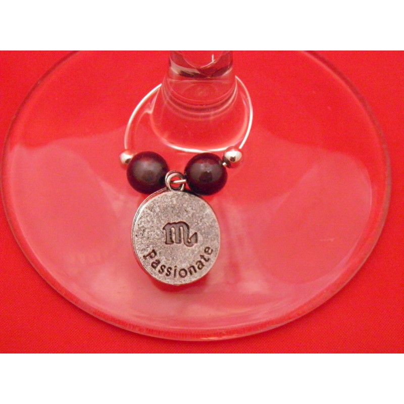 Libby's Market Place Scorpio Zodiac Star Sign Gifts Glass Charm