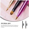 FRCOLOR 2pcs Retractable Double-ended Lip and Eyeliner Brush Portable Makeup