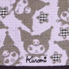 Sanrio 801186 Kuromi Face Towel, Antibacterial, Odor-Resistant, Black