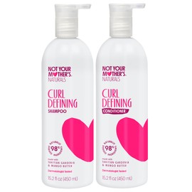 Not Your Mother's Naturals Curl Defining Shampoo and Conditioner (2 Pack) - 98% Naturally Derived Ingredients - All Hair Types - Gardenia Mango Butter