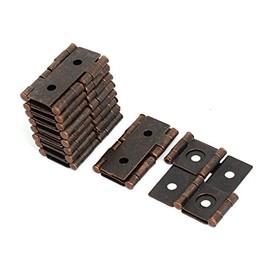 Sourcingmap 47mmx45mmx5mm Antique Style Double Acting Folding Screen Hinge Copper Tone 10pcs