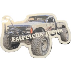 Jeep Comanche Die Cut Sticker Stretch’s Jeeps Logo Offroad