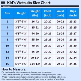 XUKER Wetsuit Boys 3mm, Neoprene Wet Suits with Premium CR Chest and Back for Kids in Cold Water Full Body Dive Suit for Diving Snorkeling Surfing Swimming Canoeing (Girl 2)