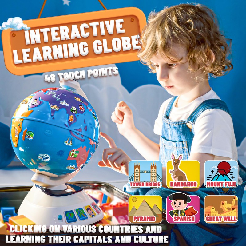 SMILESSKIDDO Globe for Kids - Learning toys for 2 Year