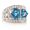 Victoria Wieck 4.72ct Swiss Blue Topaz & White Topaz Sterling