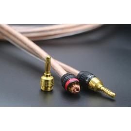 VKheroKV M-JP12 1pair Set Speaker Wire 24k Gold Plated connectors, 12AWG 5N OFC((99.999% Oxygen Free Copper Wire) M-JP12 (1.5M(4.92ft), Banana Plug ⇔ Banana Plug)