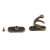 Raguso 12pcs Antique Latch Hook Hasp Jewelry Box Latch Left
