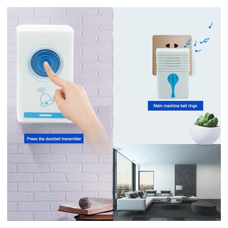 Wireless Door Bell DOORBELL Digital Cordless Portable 36 Chime 100M