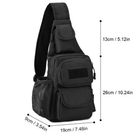 SHUIMNH Sling Bag Crossbody Backpack for Men,Handiness Skiing Sling Bag, Lightweight Daypack for Hiking Travel (Black)