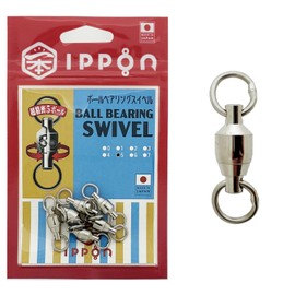 IPPON Ball Bearing Swivels Made in Japan Stainless Steel Salkan Value Fishing Rigging (#5/6 Pieces/Strength: 198.4 lbs (90 kg)