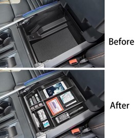 Keptrim for 2021 2022 2023 2024 Ford F-150 Center Console Organizer Tray Interior Insert Storage Box, 1set