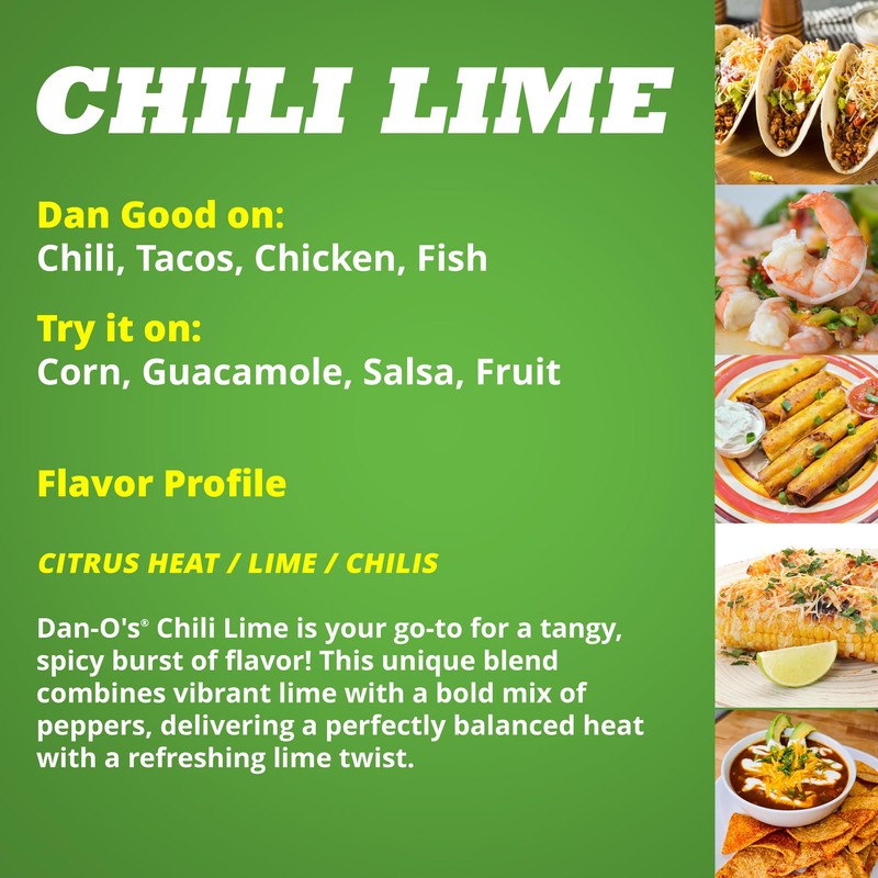 Dan-O's Small Chili Lime Seasoning- 3 pack (3.3 oz), Original