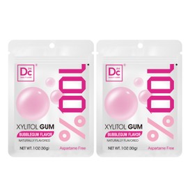 DC24 DAILY CARE 100% Xylitol Gum | Aspartame Free Chewing Gum | | Natural Bubblegum Flavored | Sugar Free Gum, 20 Pieces, Pack of 2