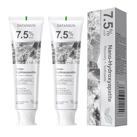 2PCS 7.5% Hydroxyapatite Toothpastes【Remineralize】【Fluoride-Free】【Stain Removal】 Daily Use for Oral Health，Gentle Mint