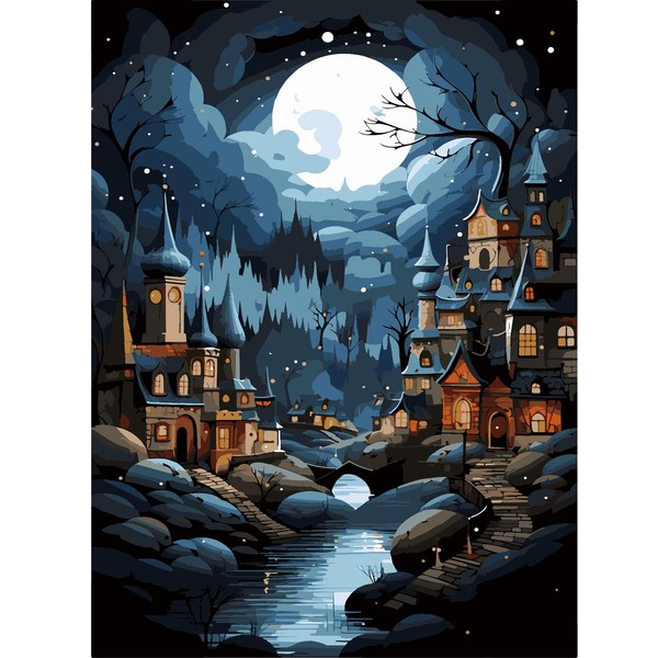 Paint by Number for Adults Canvas-Adult Paint by Number Kits,Paint
